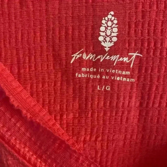 🆕Free People Bright Red Full Hearts Tank L 🆕 - Picture 10 of 15